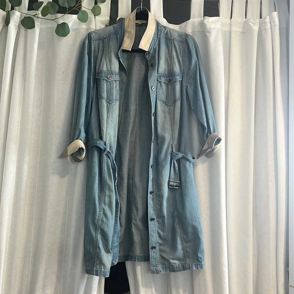 Auth Burberry Brit belted shirt - 12
